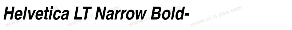 Helvetica LT Narrow Bold字体转换